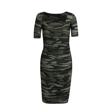 Liberté - Alma SS Turn Dress - Dusty Camo